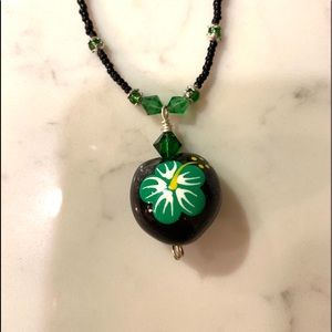 Handmade Beaded necklace with Hawaiian🌺kuikui nut